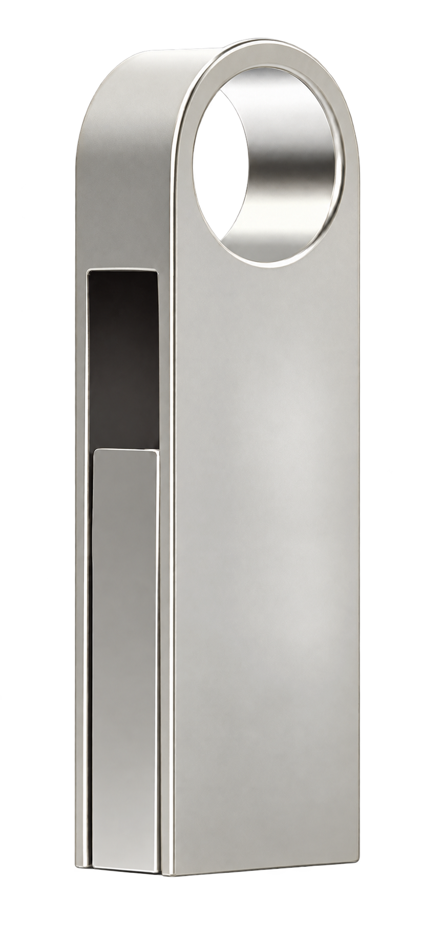 Brushed-metal Dual Key USB keyring